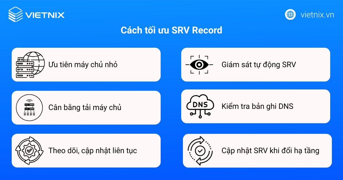 Cách tối ưu SRV Record
