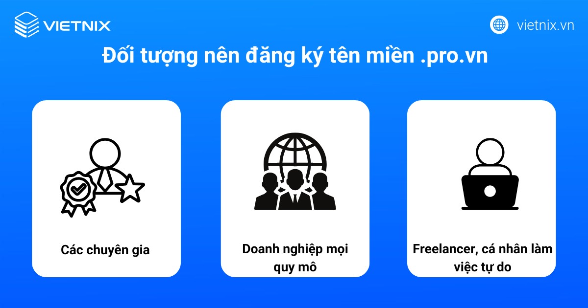 Tên miền .pro.vn là gì? Cách đăng ký tên miền .pro.vn chi tiết 36 Đối tượng nên đăng ký tên miền .pro.vn