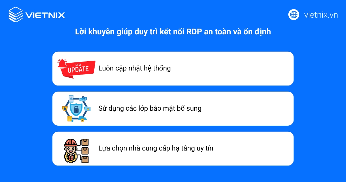Hướng dẫn khắc phục lỗi this could be due to credssp encryption remote desktop chi tiết 47 Lời khuyên giúp duy trì kết nối RDP an toàn và ổn định