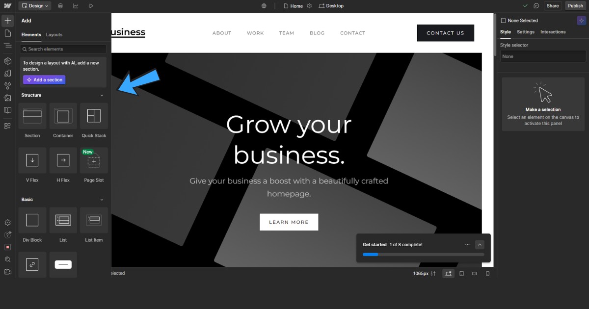 Webflow là gì? Ưu nhược điểm và quy trình thiết kế website với Webflow 59 Thiết kế giao diện