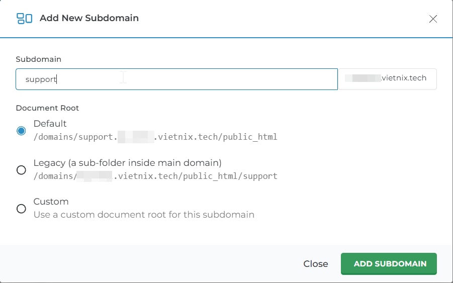 FQDN là gì? Hướng dẫn cách tìm FQDN chi tiết 37 Tạo subdomain để tách biệt chức năng