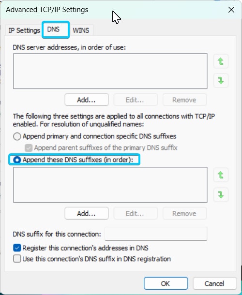 DNS Suffix là gì? Hướng dẫn chi tiết cách cài đặt DNS Suffix 31 Thiết lập mục DNS
