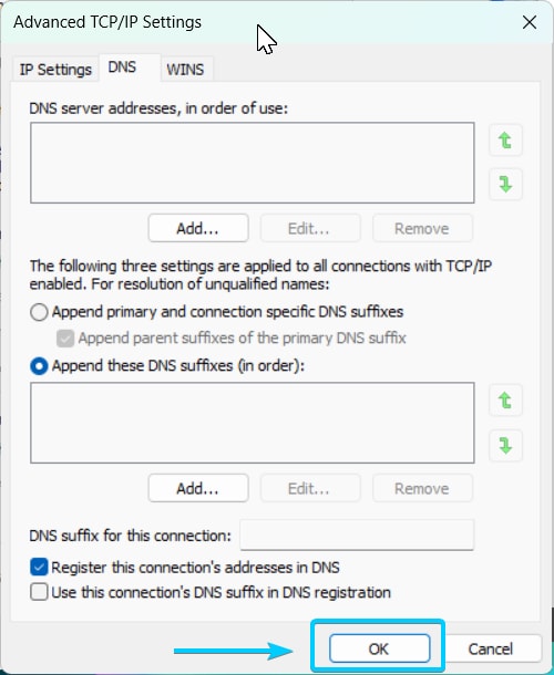 DNS Suffix là gì? Hướng dẫn chi tiết cách cài đặt DNS Suffix 34 Nhấp OK để áp dụng thay đổi