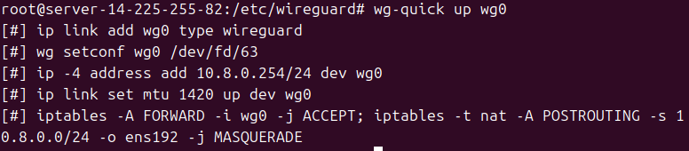 WireGuard là gì? Cách cài đặt và config WireGuard nhanh chóng, chi tiết 61 Kết quả chạy wg-quick up wg0