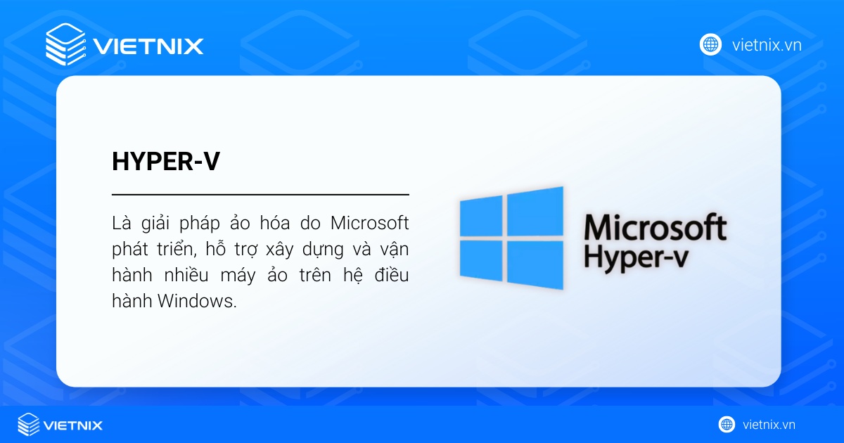 Hyper-V là giải pháp ảo hóa do Microsoft phát triển