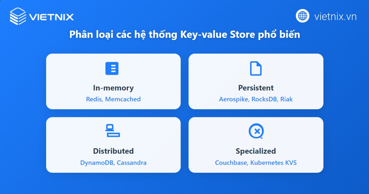 Các loại key-value store phổ biến