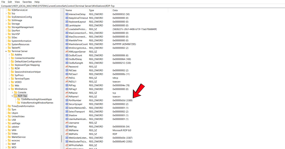 Lỗi An Internal Error Has Occurred VPS: Khắc phục và phòng ngừa toàn diện 37 Bạn tìm và nhấp đúp vào PortNumber