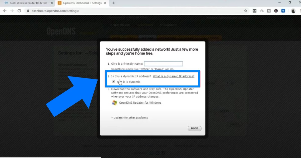 OpenDNS là gì? Hướng dẫn cách thiết lập OpenDNS chi tiết 56 Bạn cần đặt tên nhận diện cho mạng, chọn Dynamic IP cho mạng gia đình