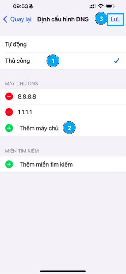 Public DNS là gì? Lợi ích, vai trò và hướng dẫn cấu hình chi tiết A-Z 58 Bạn cần chuyển cấu hình DNS sang chế độ thủ công