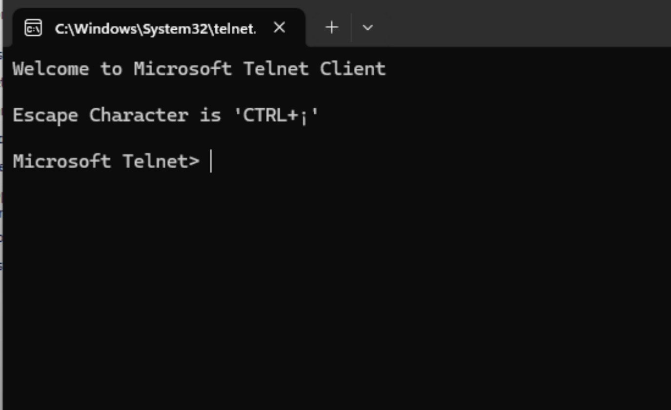 Khởi động Telnet Client