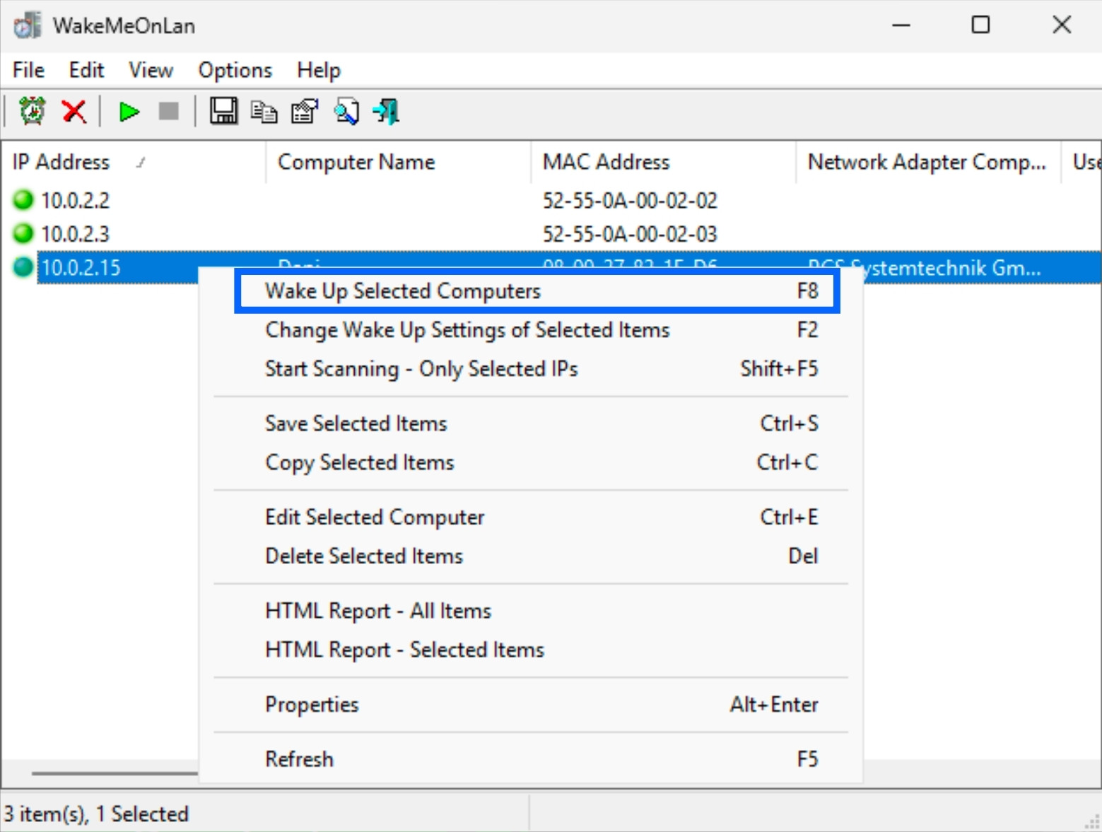 WOL là gì? Hướng dẫn kích hoạt Wake on LAN trên các hệ điều hành phổ biến 36 Chọn Wake Up Selected Computers
