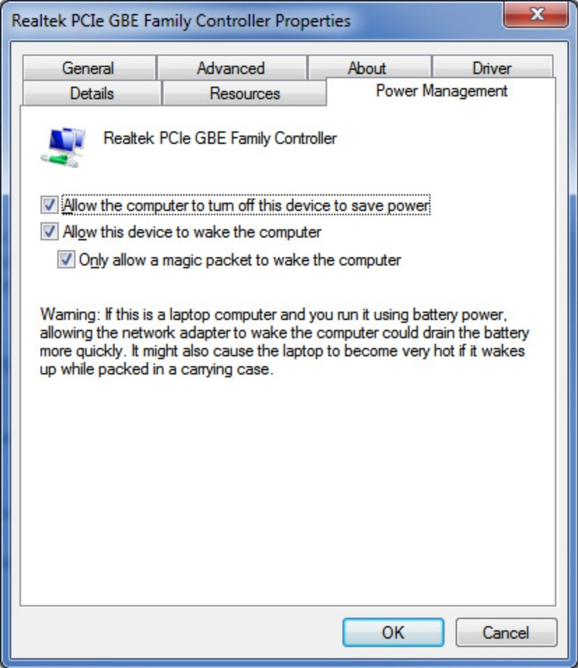 WOL là gì? Hướng dẫn kích hoạt Wake on LAN trên các hệ điều hành phổ biến 29 Tích chọn Allow this device to wake the computer và Only allow a magic packet to wake the computer