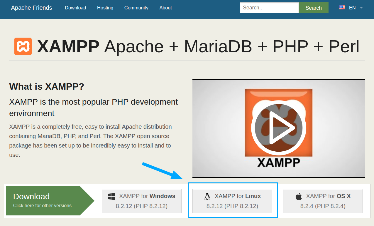 XAMPP là gì? Hướng dẫn chi tiết cách tải, cài đặt và sử dụng hiệu quả 45 Bạn tải XAMPP phiên bản dành cho Linux