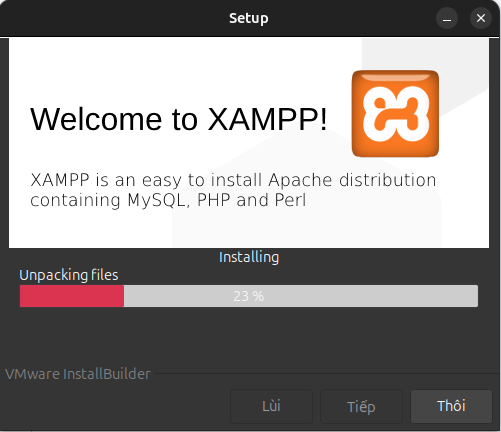 XAMPP là gì? Hướng dẫn chi tiết cách tải, cài đặt và sử dụng hiệu quả 46 Một cửa sổ cài đặt đồ họa sẽ hiện lên.