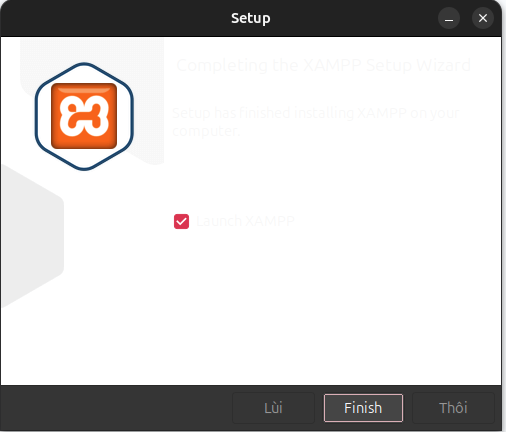 XAMPP là gì? Hướng dẫn chi tiết cách tải, cài đặt và sử dụng hiệu quả 47 Bạn chỉ cần nhấn Next liên tục và cuối cùng nhấn Finish để hoàn tất.