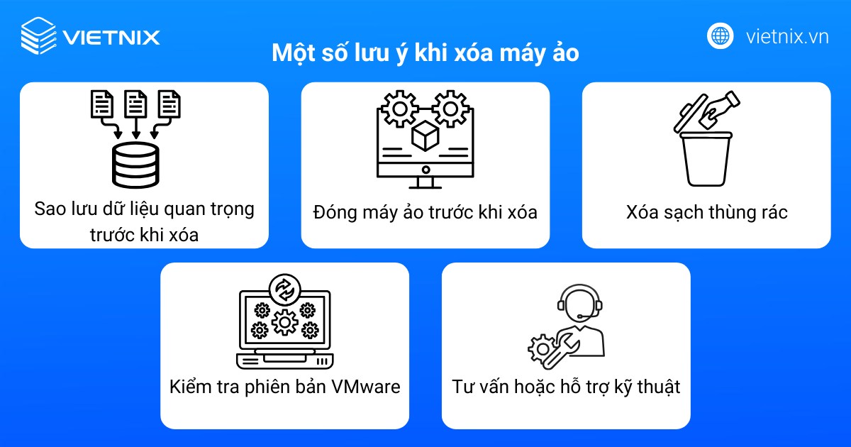 Một số lưu ý khi xóa máy ảo trong VMware