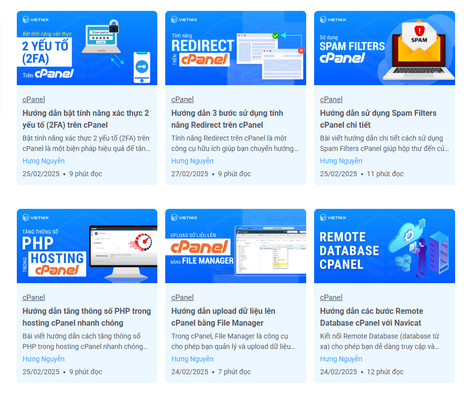 Quy trình sản xuất và quản trị nội dung cho Blog Vietnix 1 Nhóm bài viết được team Tech triển khai dựa vào nhu cầu khách hàng