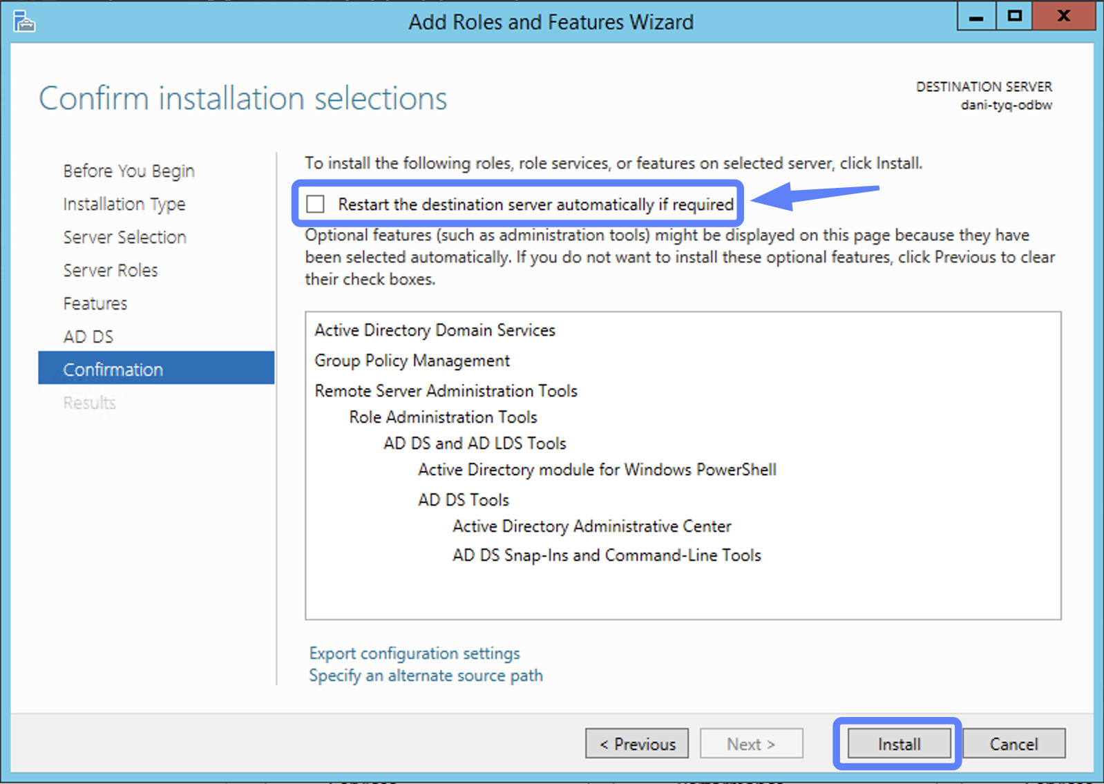 Hướng dẫn cài đặt Additional Domain Controller trên Windows Server chi tiết 112 Chọn Install
