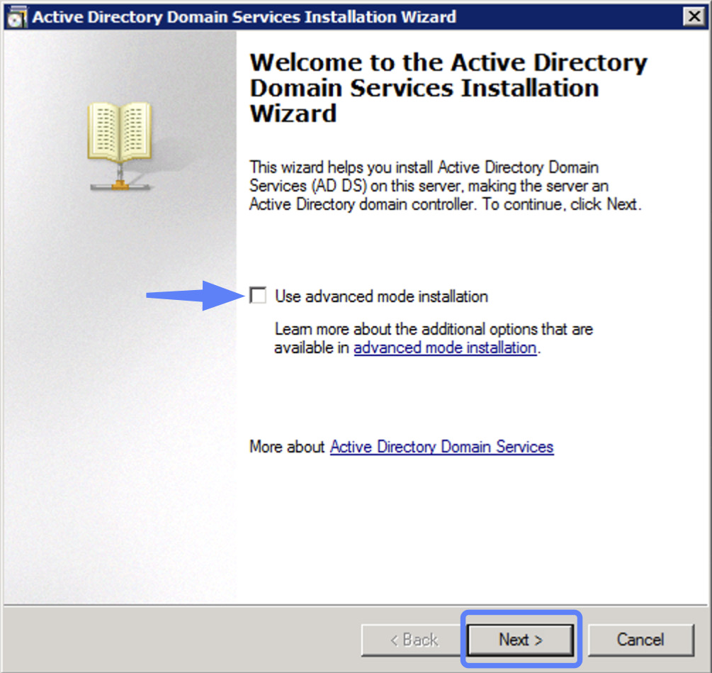 Hướng dẫn cài đặt Additional Domain Controller trên Windows Server chi tiết 71 Enable check box bên cạnh dòng Use Advanced mode installation