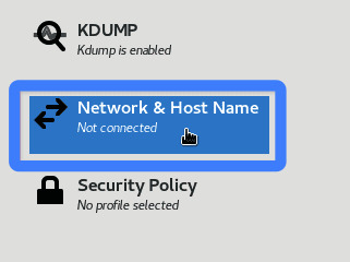 Nhấn vào Network and Hostname