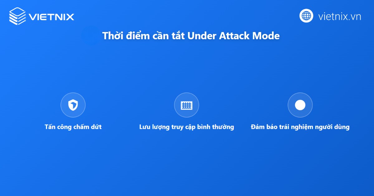 Thời điểm nên tắt Under Attack Mode