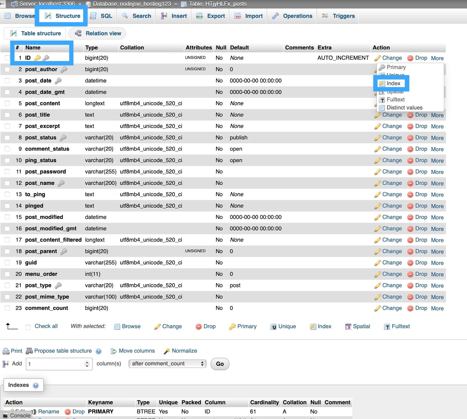 Bạn cần thêm Index cho cột sẽ là khóa ngoại