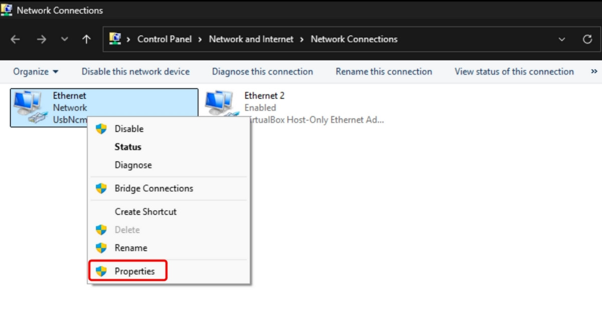 Địa chỉ MAC là gì? Hướng dẫn kiểm tra, tính ứng dụng và phân loại chi tiết 81 Nhấp chuột phải và chọn Properties
