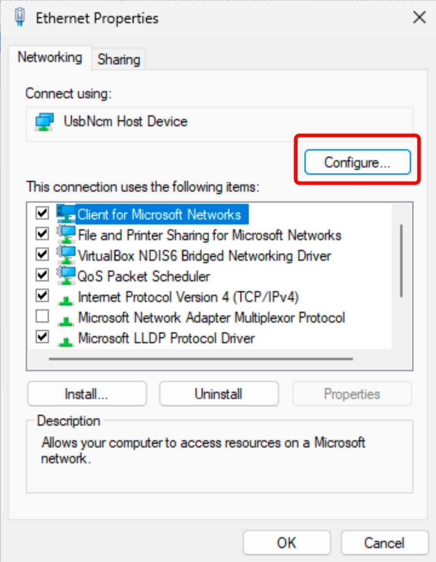 Địa chỉ MAC là gì? Hướng dẫn kiểm tra, tính ứng dụng và phân loại chi tiết 82 Chọn Configure và chuyển đến tab Advanced