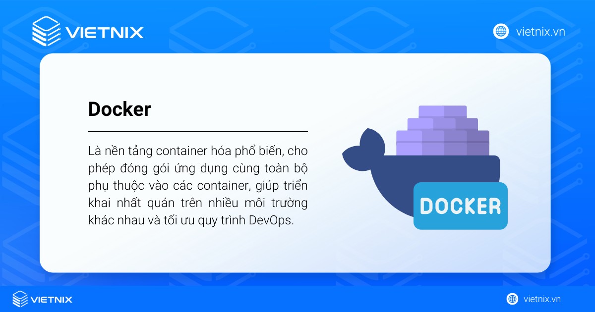 Docker vs containerd: Mối quan hệ và cách chúng hoạt động cùng nhau 30 Docker là nền tảng container hóa giúp đóng gói, vận hành ứng dụng trên nhiều môi trường khác nhau