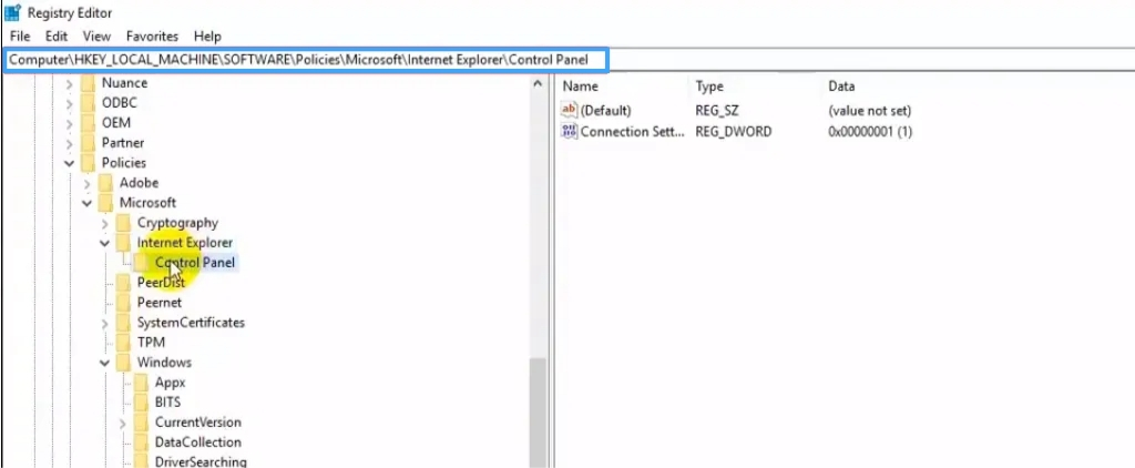 Vào đường dẫn
