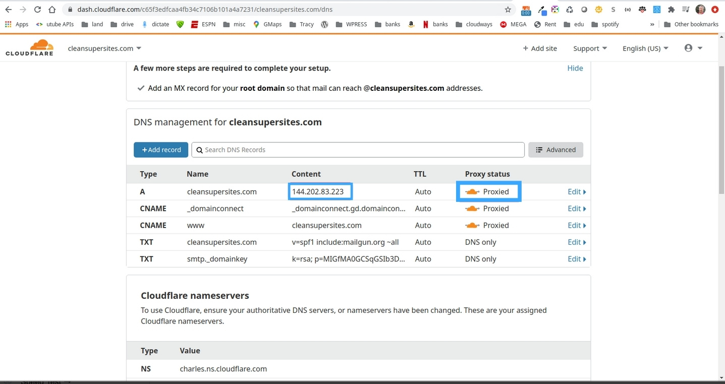 10 cách khắc phục lỗi Error 520: Web Server Is Returning an Unknown Error 23 Bạn hãy truy cập vào bảng điều khiển dịch vụ tên miền hoặc Cloudflare để đối chiếu lại các bản ghi DNS