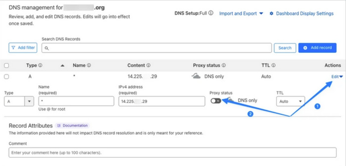 10 cách khắc phục lỗi Error 520: Web Server Is Returning an Unknown Error 29 Bạn cần đăng nhập vào Cloudflare, truy cập tab DNS để chuyển trạng thái proxy thành disable hoặc tạm dừng Cloudflare thông qua chức năng Pause
