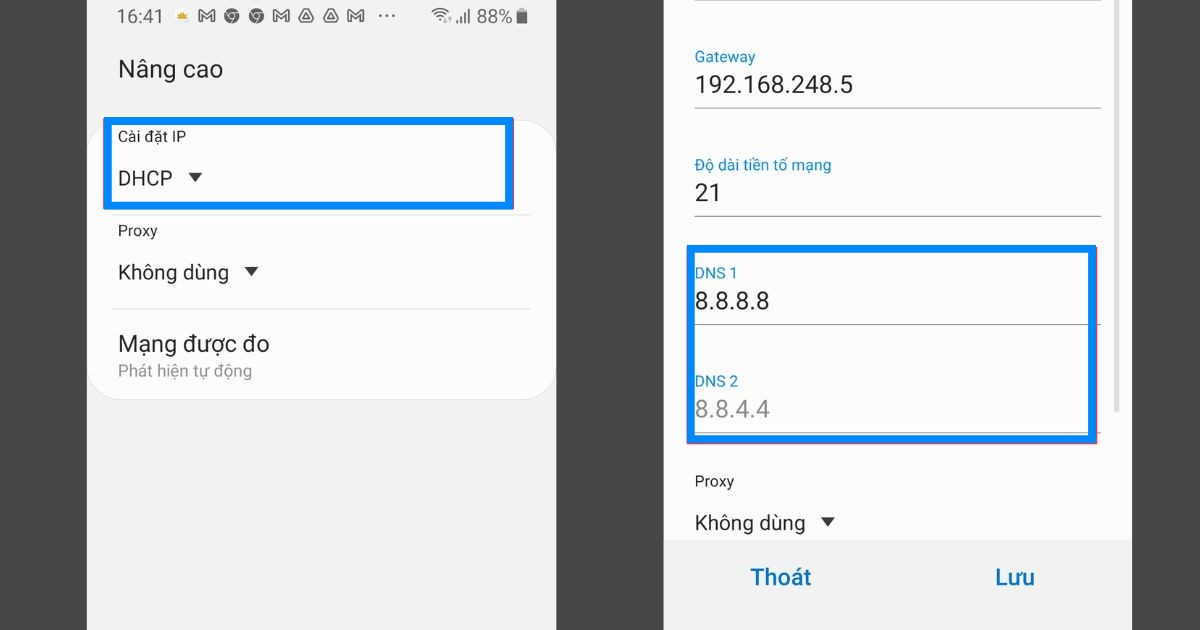 Lỗi Failed DNS Lookup là gì? Nguyên nhân và 7 cách khắc phục nhanh chóng 25 Bạn thay đổi DNS sang 1.1.1.1, 8.8.8.8, 8.8.4.4, 1.0.0.1 và sau đó lưu lại