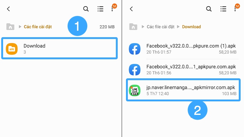 Cài đặt file APK trực tiếp từ trình duyệt trên điện thoại