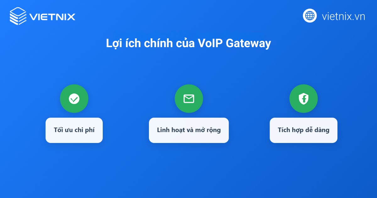 Lợi ích chính của VoIP Gateway