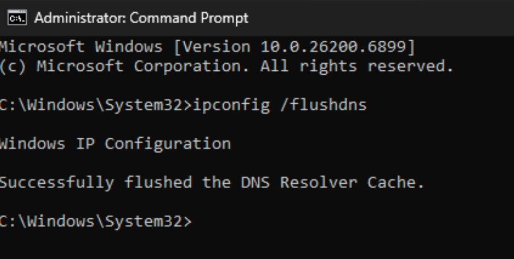 7 cách khắc phục lỗi không tìm thấy địa chỉ DNS nhanh chóng, chi tiết 39 Trong cửa sổ dòng lệnh, bạn nhập chính xác lệnh sau đây và nhấn Enter: ipconfig /flushdns
