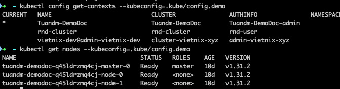 Kubernetes multi cluster là gì? Cách kết nối và làm việc với nhiều cluster 21 Sử dụng file config để quản lý 3 cluster