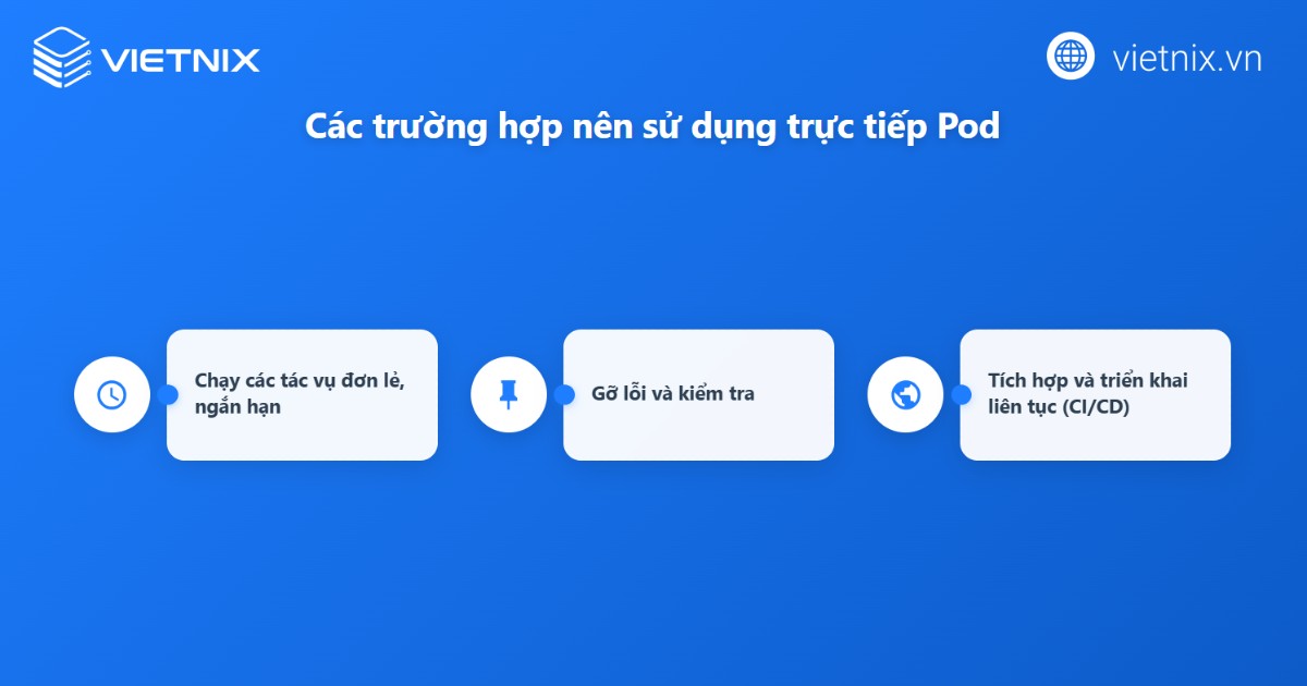 Trường hợp nên sử dụng Pod