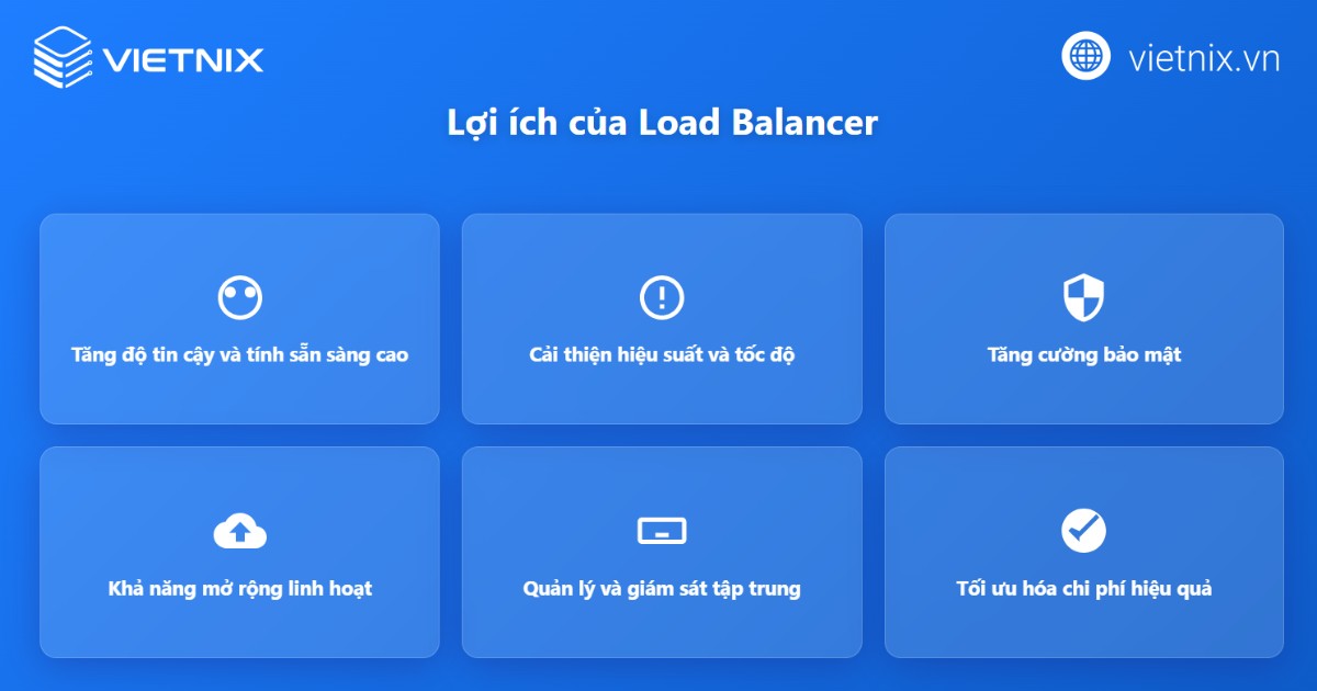 Load Balancing là gì? Lợi ích và phân loại Load Balancing 16 Load Balancing mang lại nhiều lợi ích trong quản trị hệ thống và tối ưu trải nghiệm cho người dùn