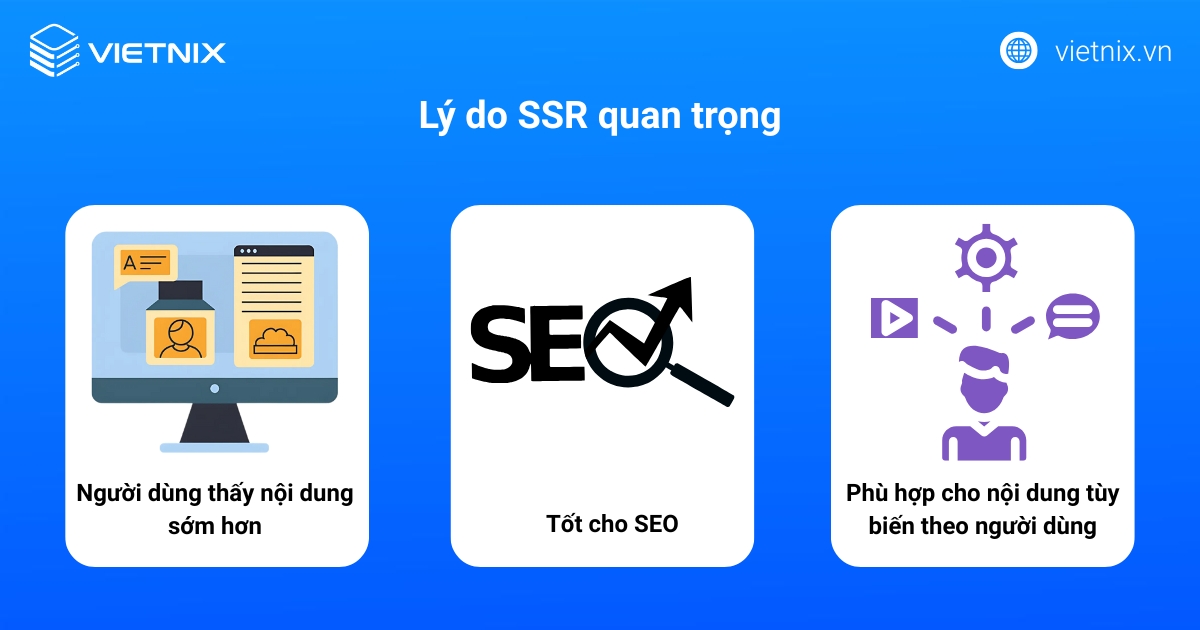 Các lý do SSR quan trọng