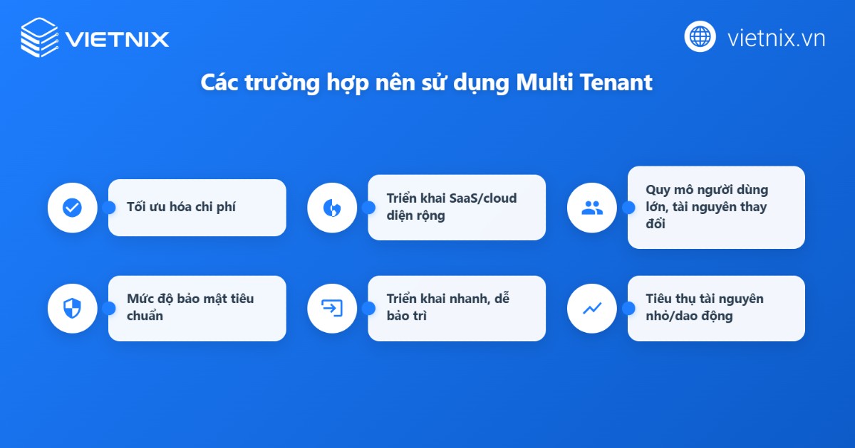 Single Tenant là gì? So sánh Single Tenant với Multi Tenant chi tiết 39 Trường hợp nên sử dụng Multi Tenant