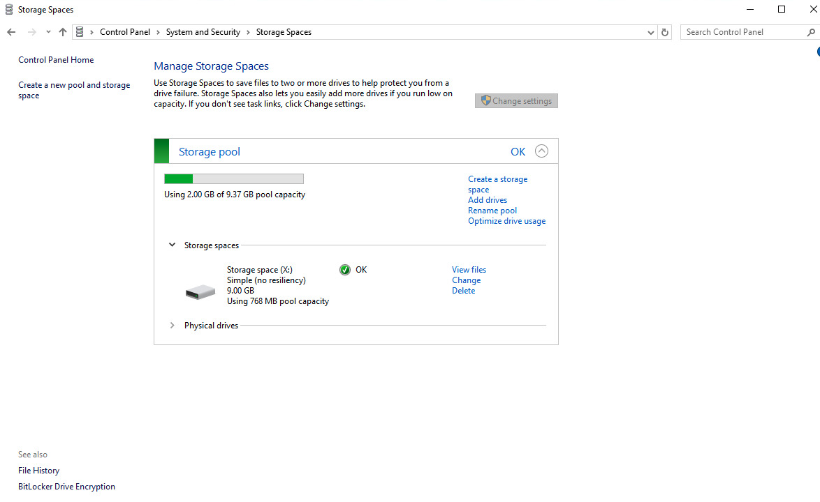 Hoàn tất tạo storage space