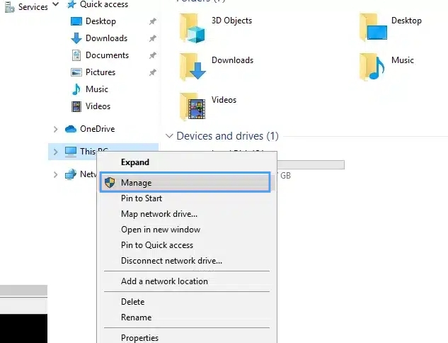 Cách tạo card loopback trên Windows 40 Chọn manage