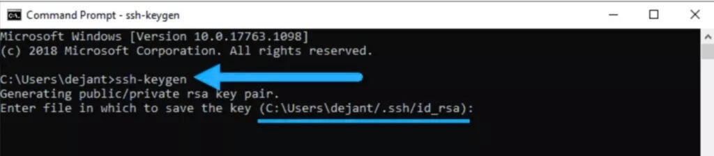 Kích hoạt SSH Key Pair