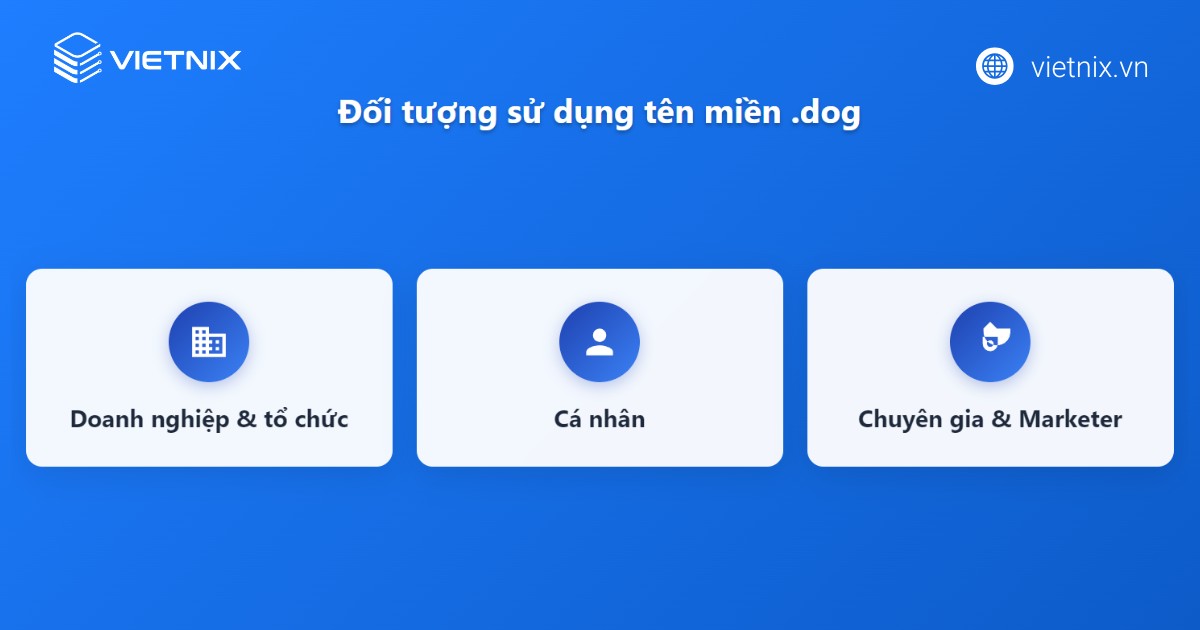 Tên miền .dog là gì? Tổng quan ưu nhược điểm và cách đăng ký tên miền .dog 22 Đối tượng sử dụng tên miền .dog là những người, tổ chức có niềm đam mê hoặc hoạt động liên quan đến loài chó