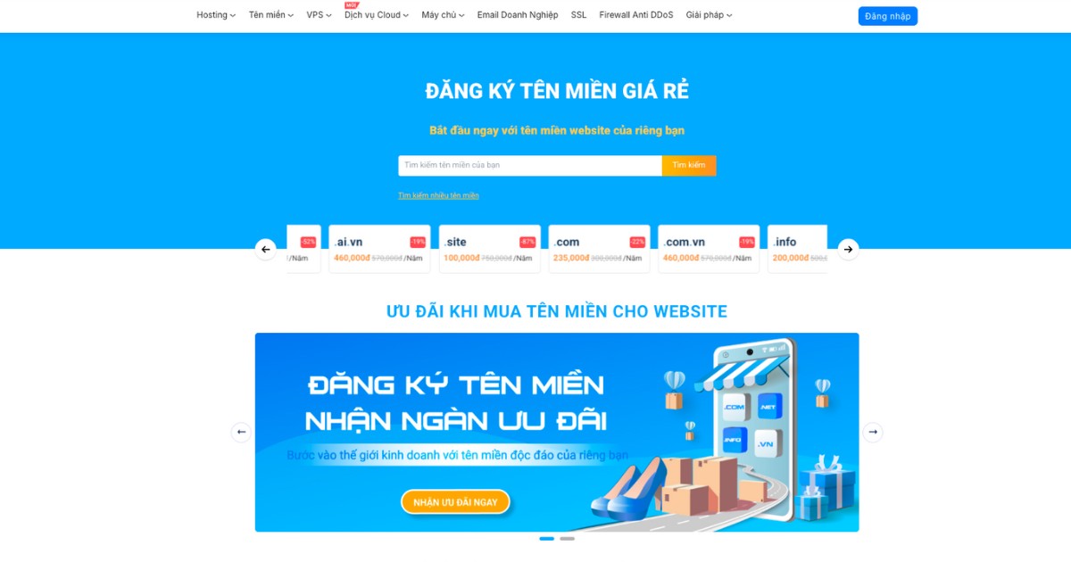 Tên miền .dog là gì? Tổng quan ưu nhược điểm và cách đăng ký tên miền .dog 29 Truy cập trang đăng ký tên miền Vietnix