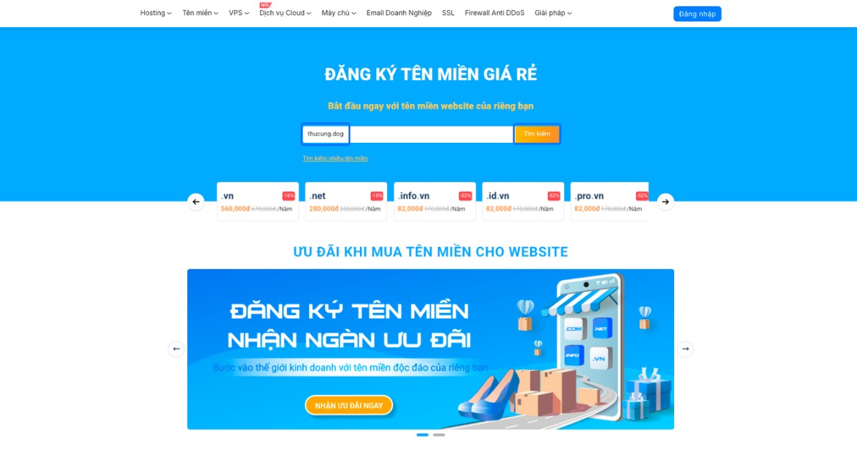 Tên miền .dog là gì? Tổng quan ưu nhược điểm và cách đăng ký tên miền .dog 30 Nhập tên miền .dog bạn muốn đăng ký vào ô tìm kiếm