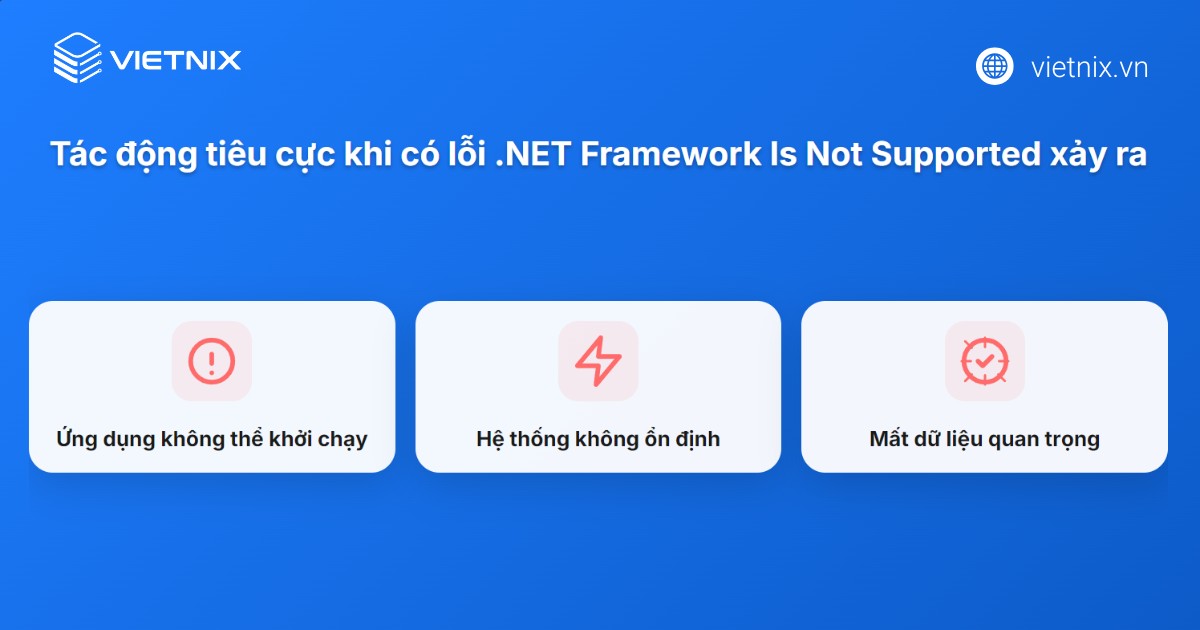Cách khắc phục lỗi The .NET Framework is not supported on this operating system chi tiết 16 Ảnh hưởng của lỗi The .NET Framework is not supported on this operating system
