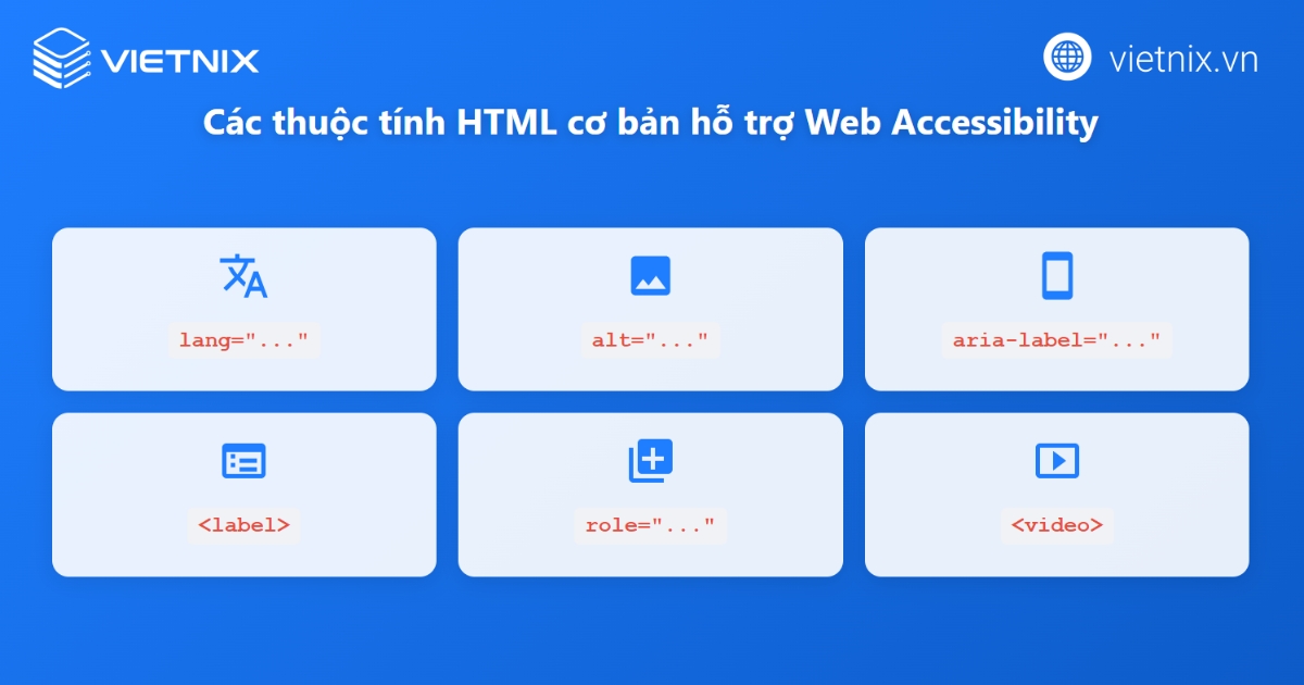 Hỗ trợ Accessibility Bằng Thẻ HTML