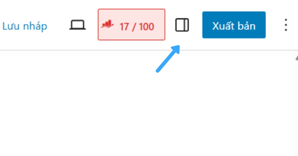 Bạn có thể nhấn vào biểu tượng Cài đặt (hình vuông gồm hai cột)